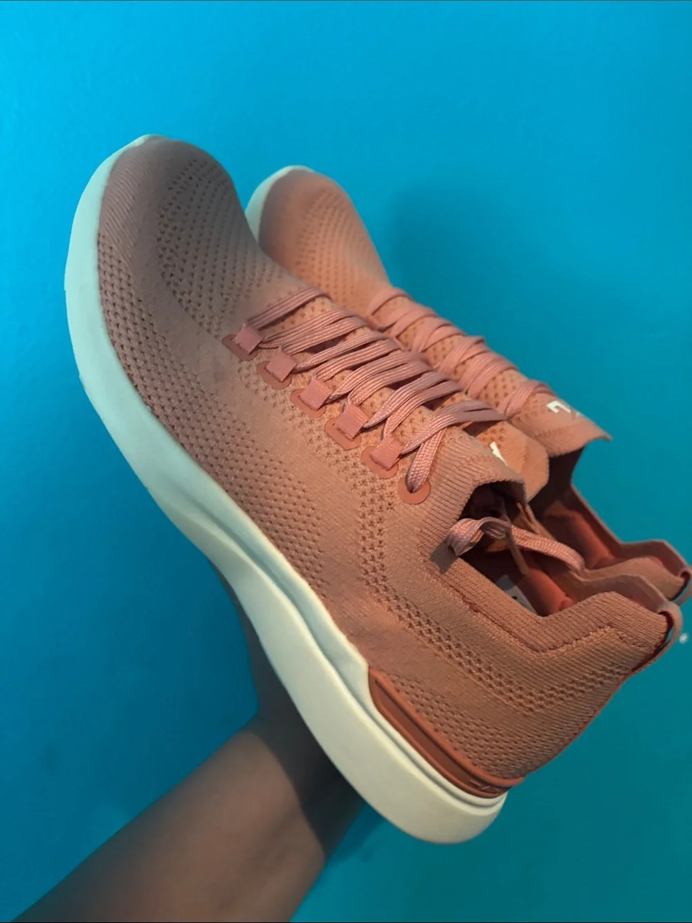 APL TechLoom Knit Sneakers in Coral Pink